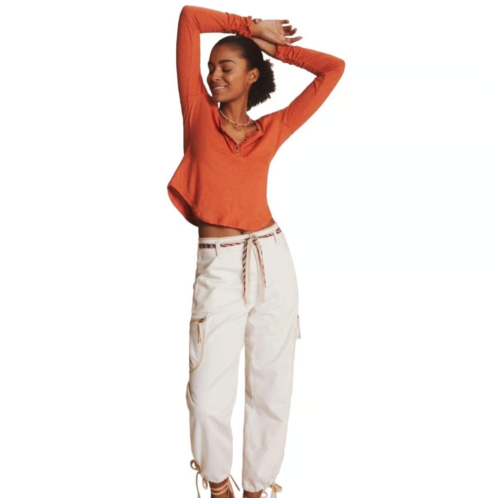 NWT Anthropologie Sustainable Henley Linen Top - XS